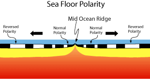 image, sea floor polarity 