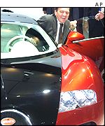 Gerhard Schroeder at the Frankfurt Motor Show