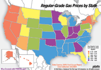 Regular gasoline prices