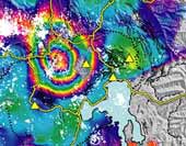Picture: Satellite image of Yellowstone volcano crater