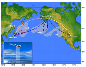 Plumes from airborne dust and pollutants will be studied during the Pacific Dust Experiment.