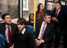 Blair on bus