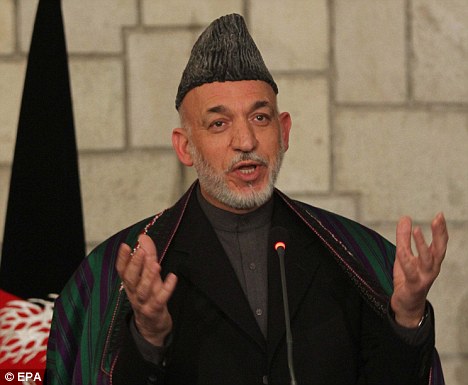 Words of caution: Afghan president Hamil Karzai warned U.S. officials to be sure of the Taliban's authenticity for seeking peace