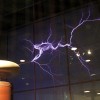 A discharging Tesla coil