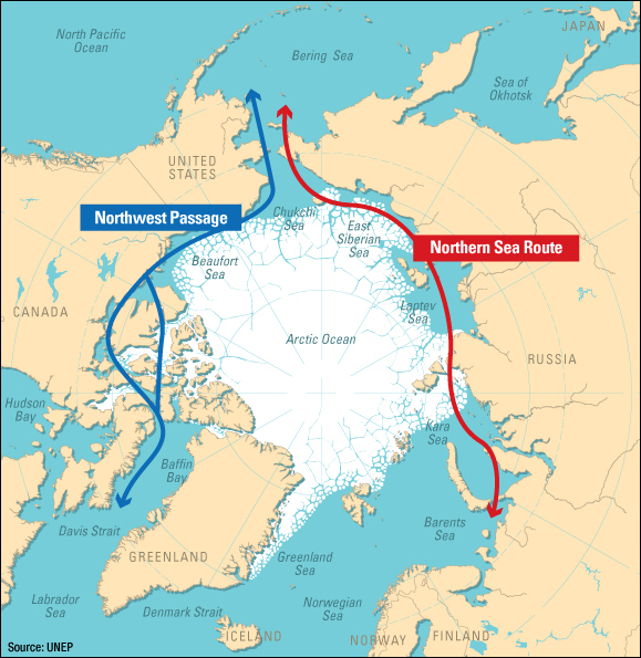 Arctic seas routes