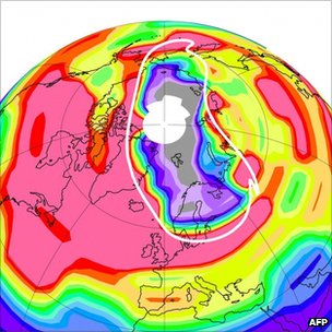 Arctic ozone hole