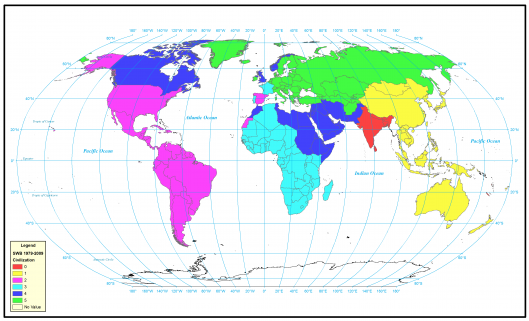 World 'civilizations' according to SWB, 1979-2009 (Image: Leetaru)