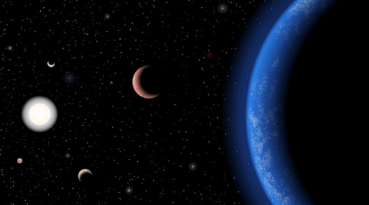 Artist's conception of the five-planet Tau Ceti system (Photo: J. Pinfield/RoPACS/Universi...